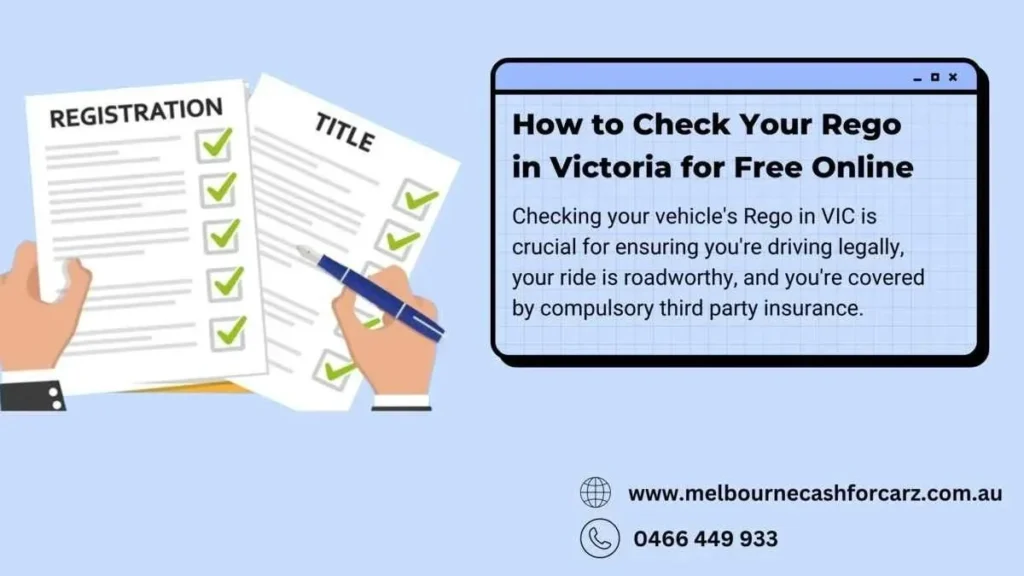 Check Rego in Victoria for Free Online